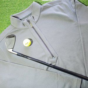 NWT SNAKE EYES Gray Golf Quarter Zip Long Sleeve Mock Neck Pullover Shirt Jacket
